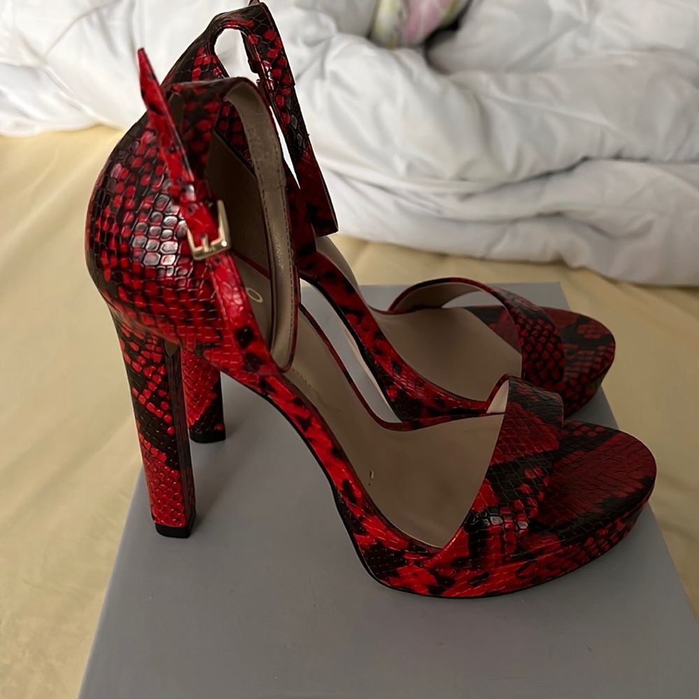 Red Snake Heels